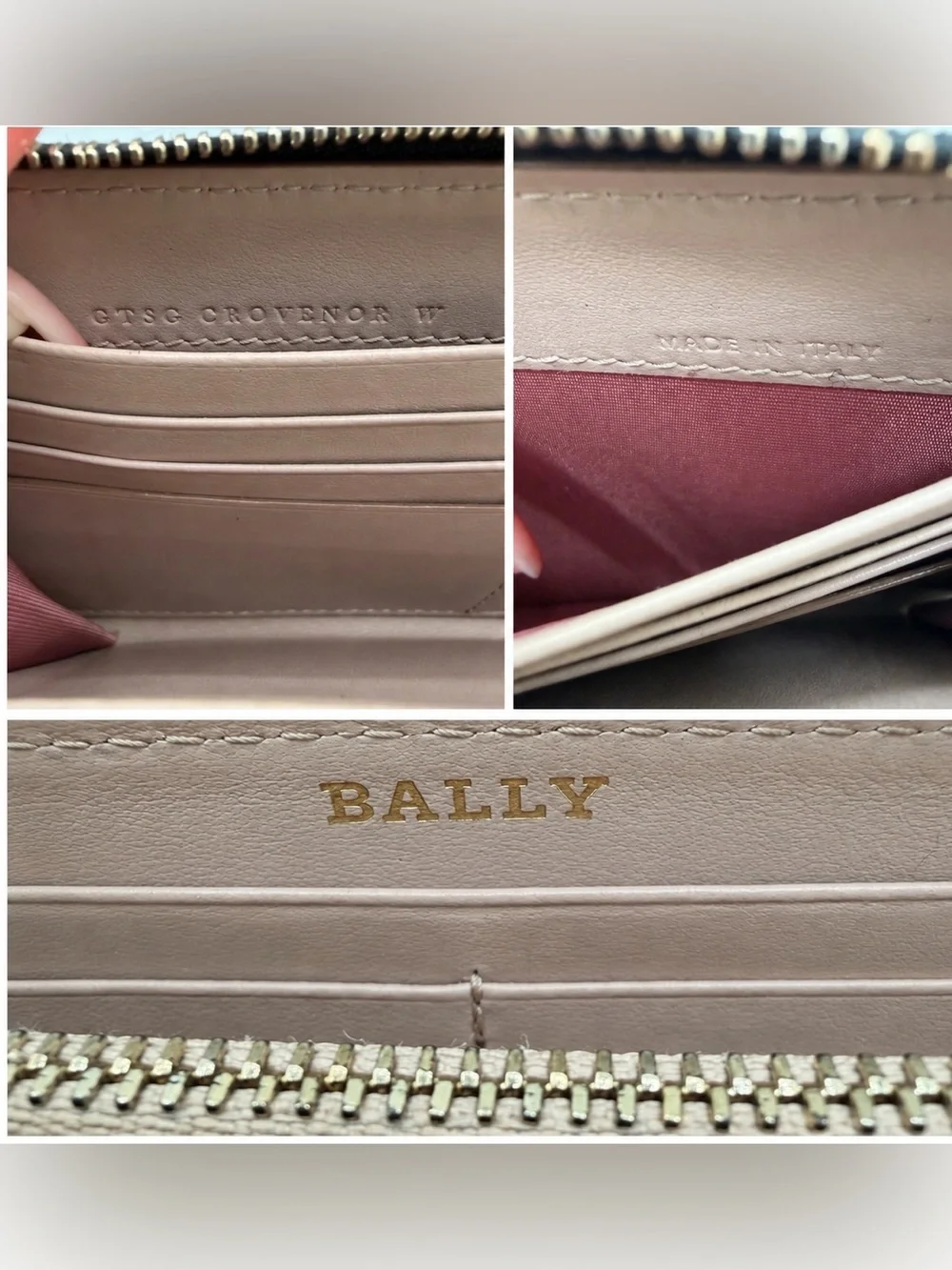 Bally Black Leather Zip Around Continental Wallet Gold Hardware EUC✨✨